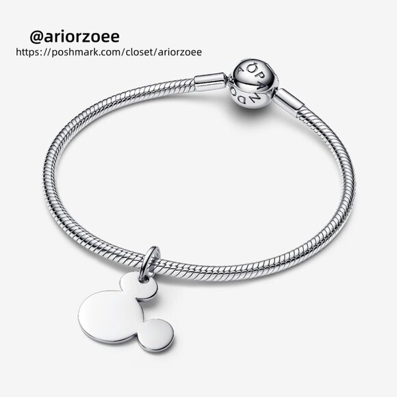 Pandora Disney Mickey Mouse Engravable Dangle Charm - Picture 4 of 6